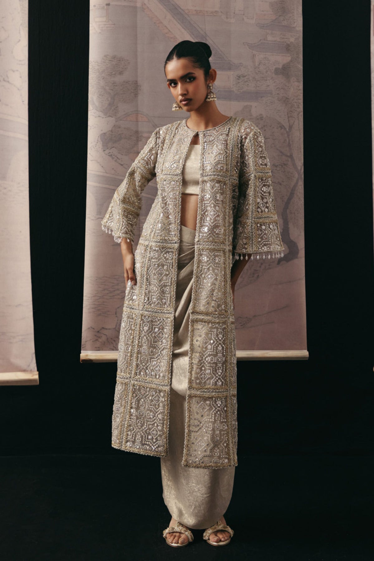 Mirror Panel Long Jacket