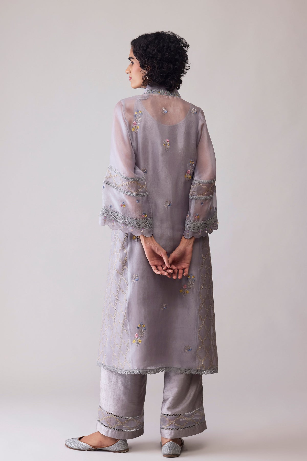 Ambreen Grey Tunic Set