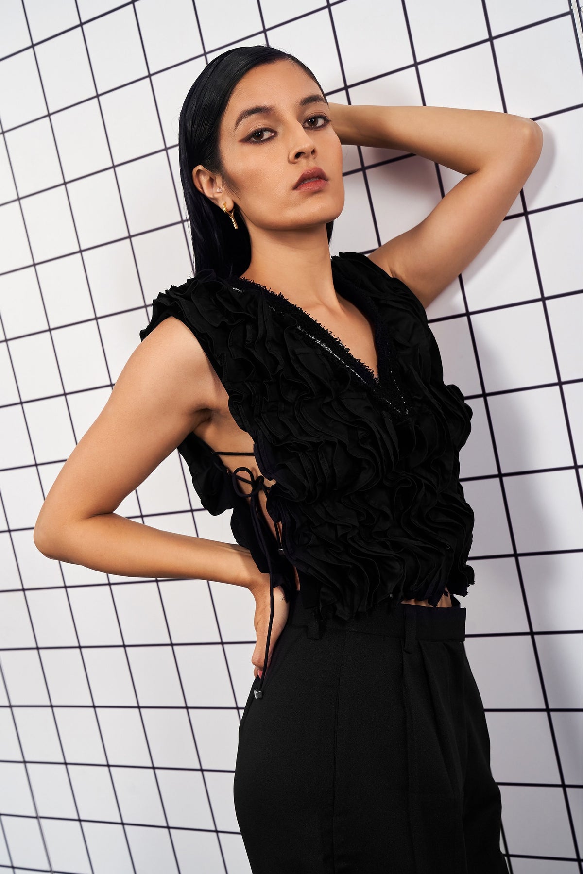 Voluminous Black Top