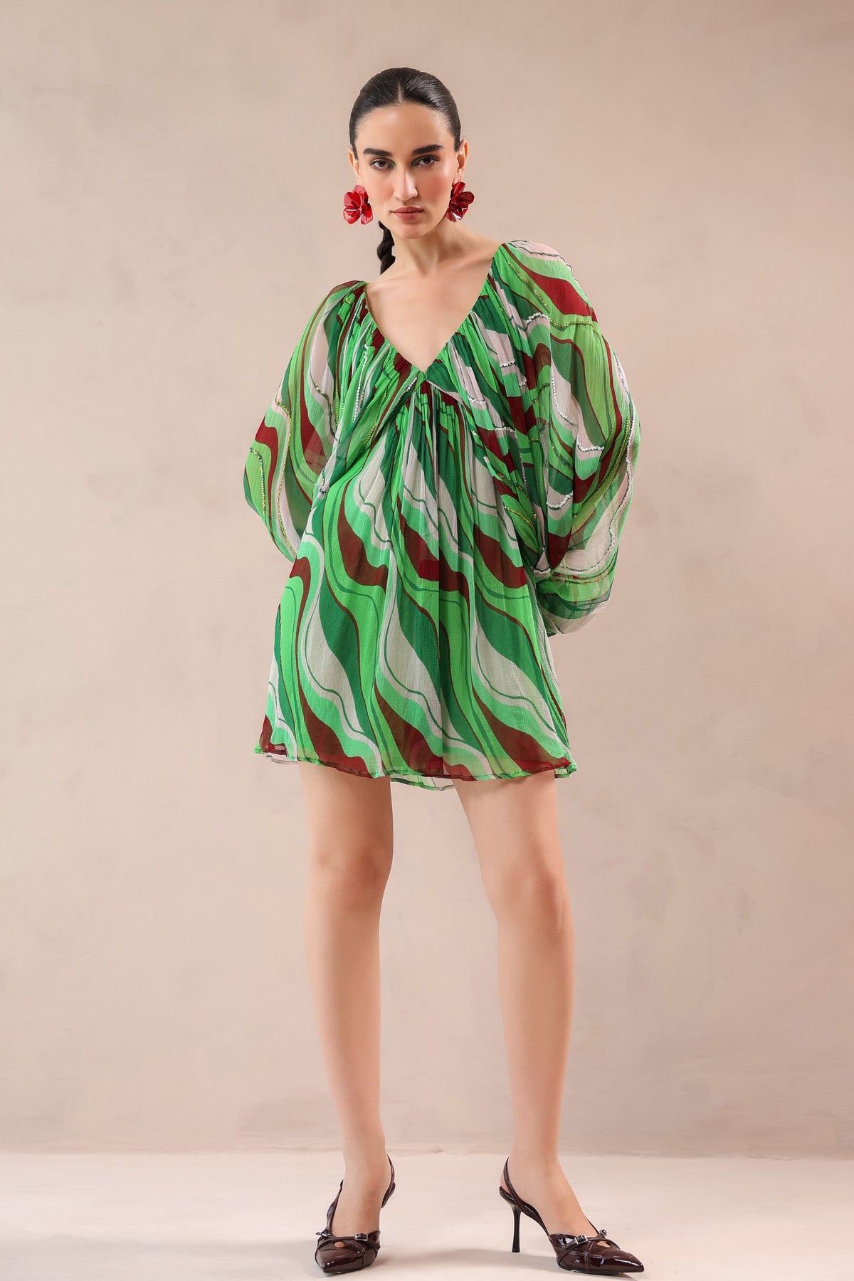 California Green Mini Dress