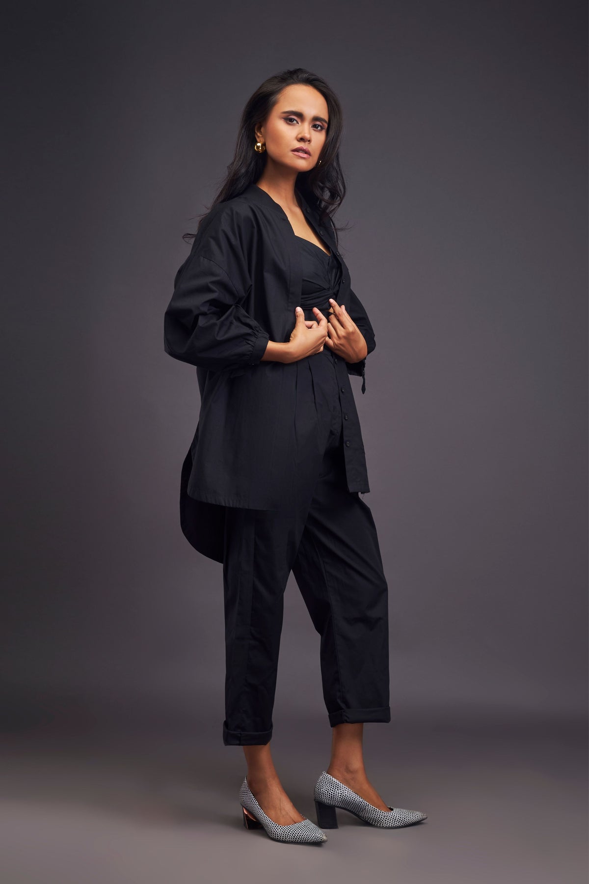 Black High-low Co-ord Set