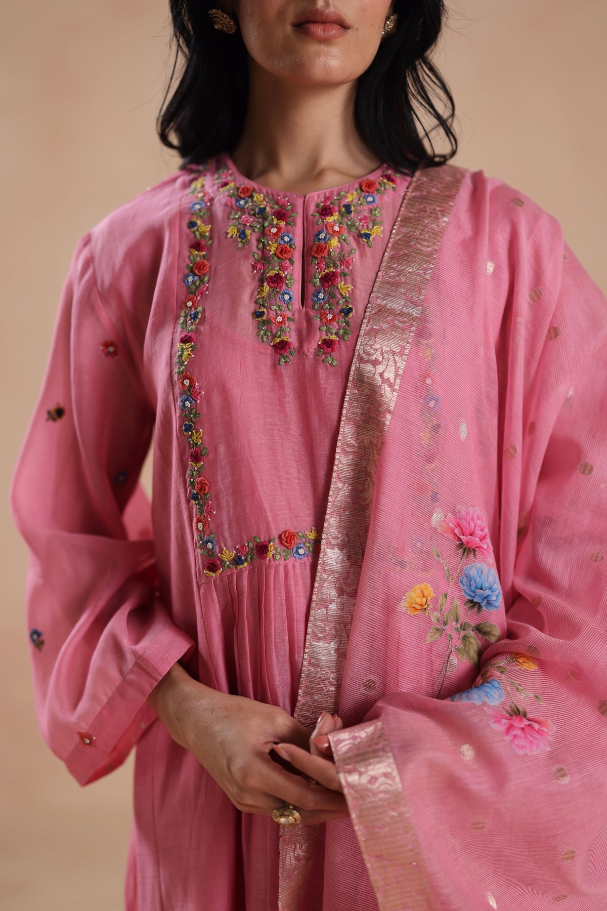 Jheel Pink Kurta Set