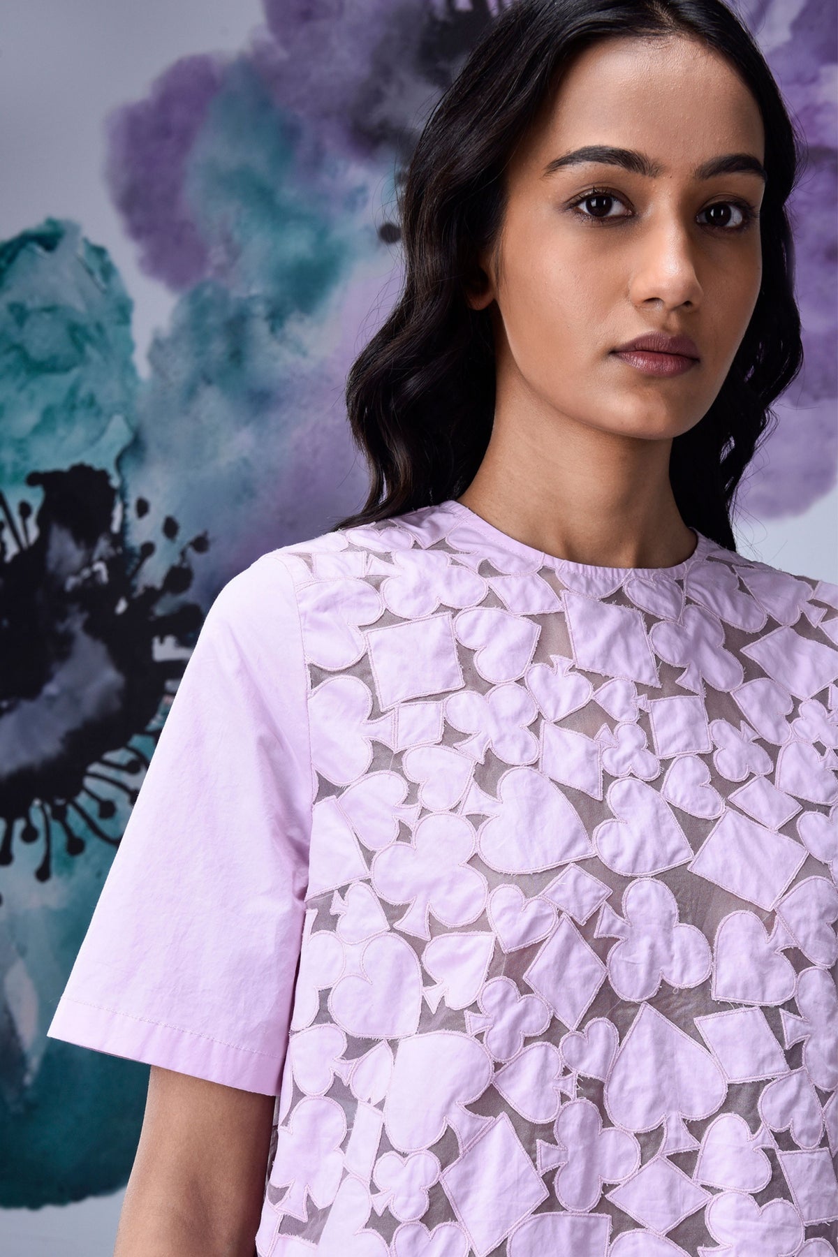 Cutout Embroidery Dress  Smoothie Pink