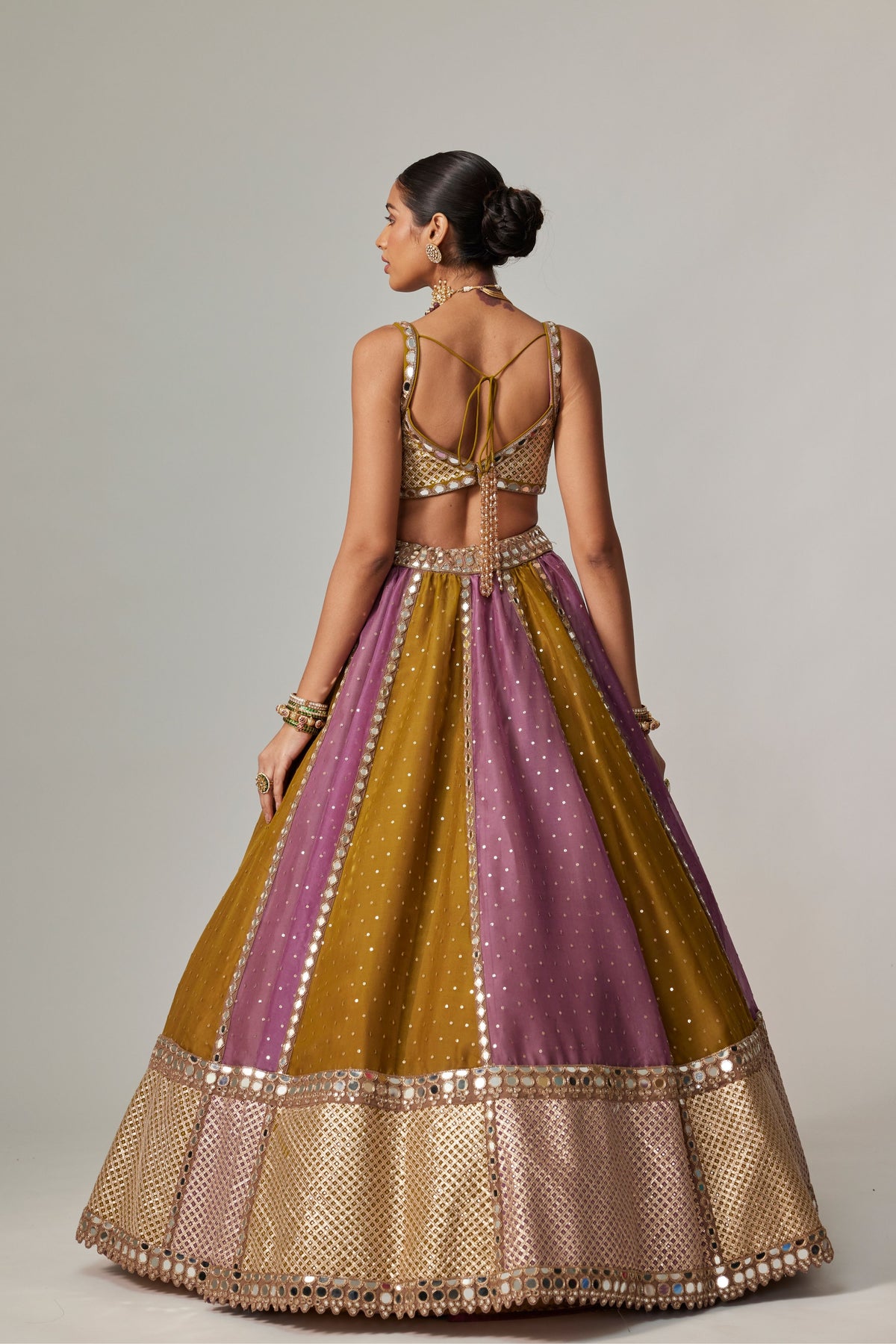 Green Multicolor Lehenga Set