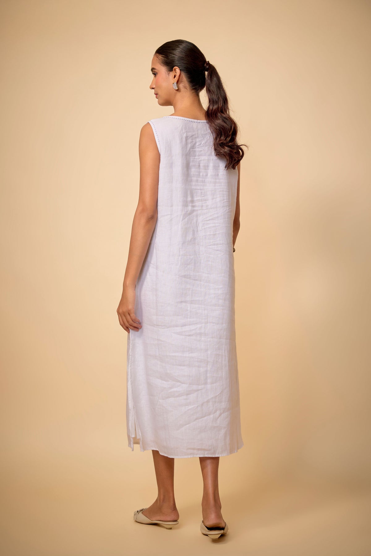 White Linen Dress