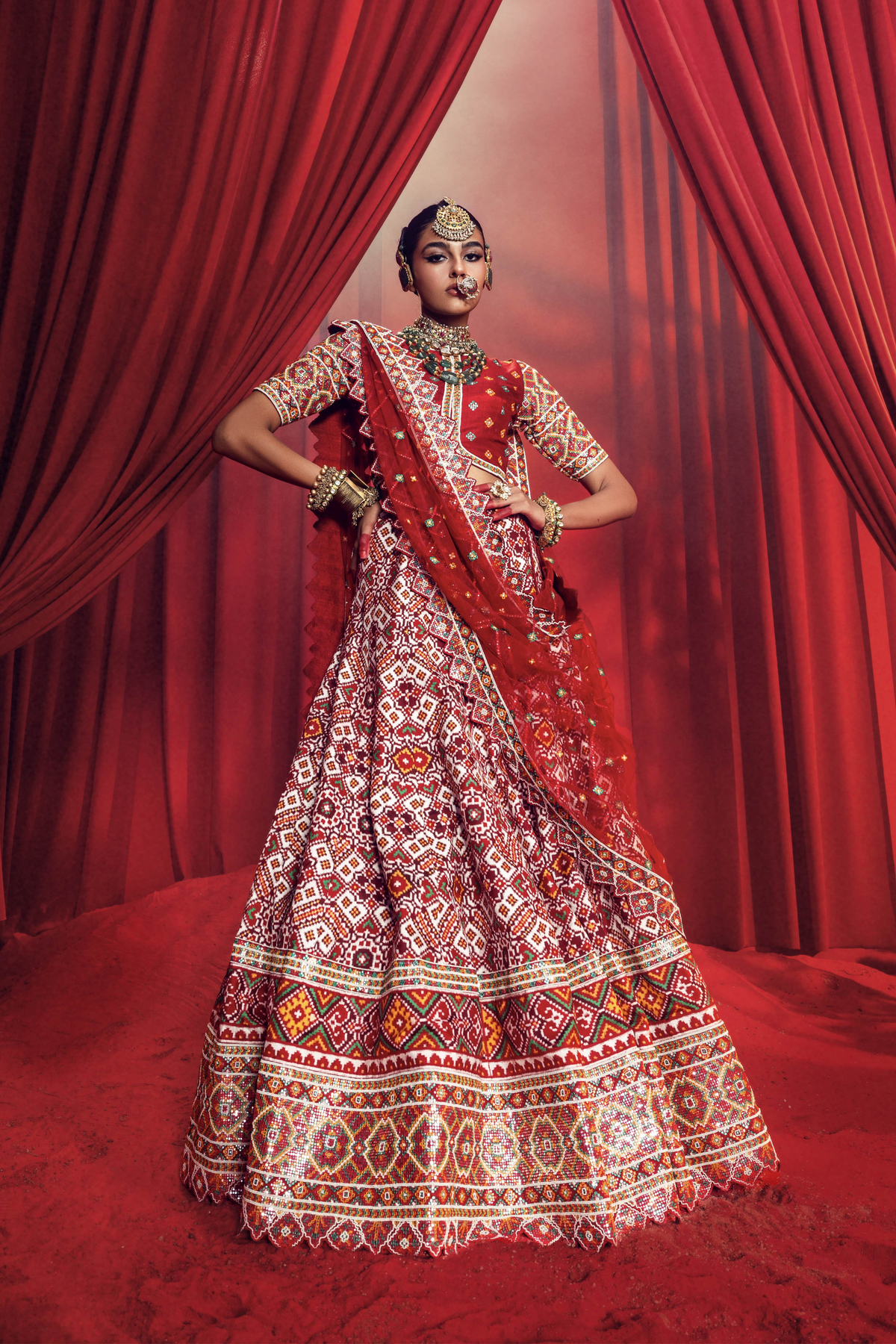 Red Patola Lehnga