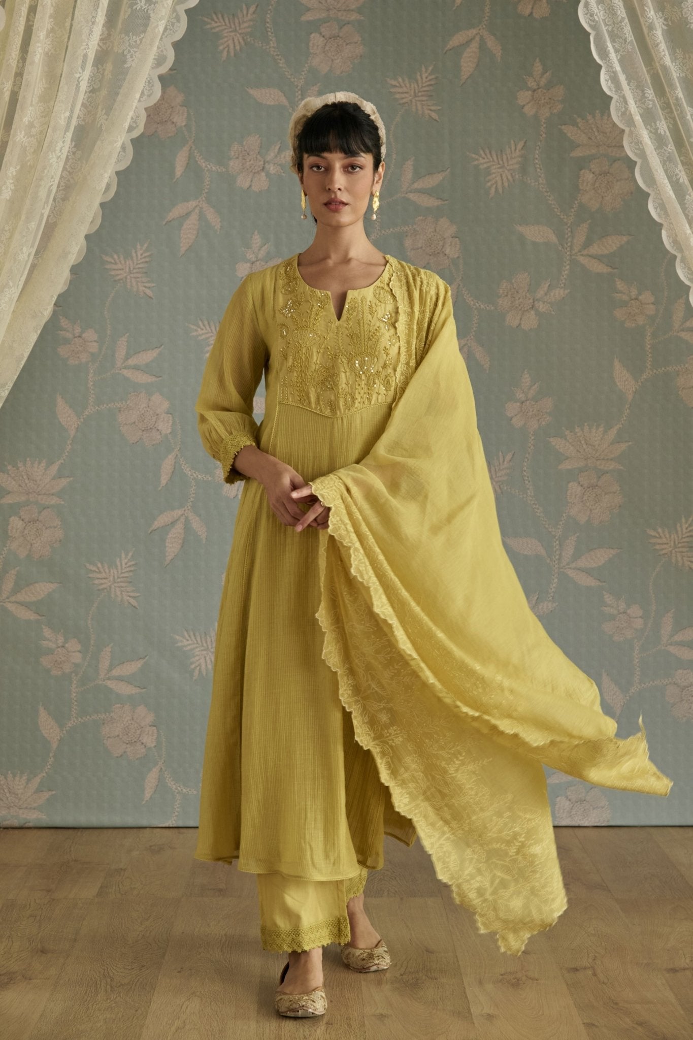 Yellow Nora Kurta Set - Kritika Dawar - Elahe