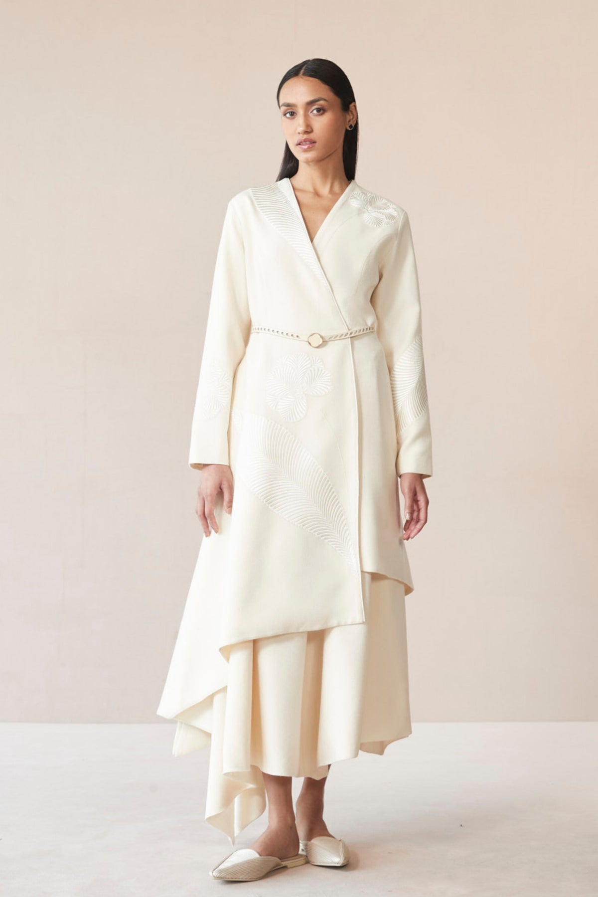 Ivory Marwa Jacket Set