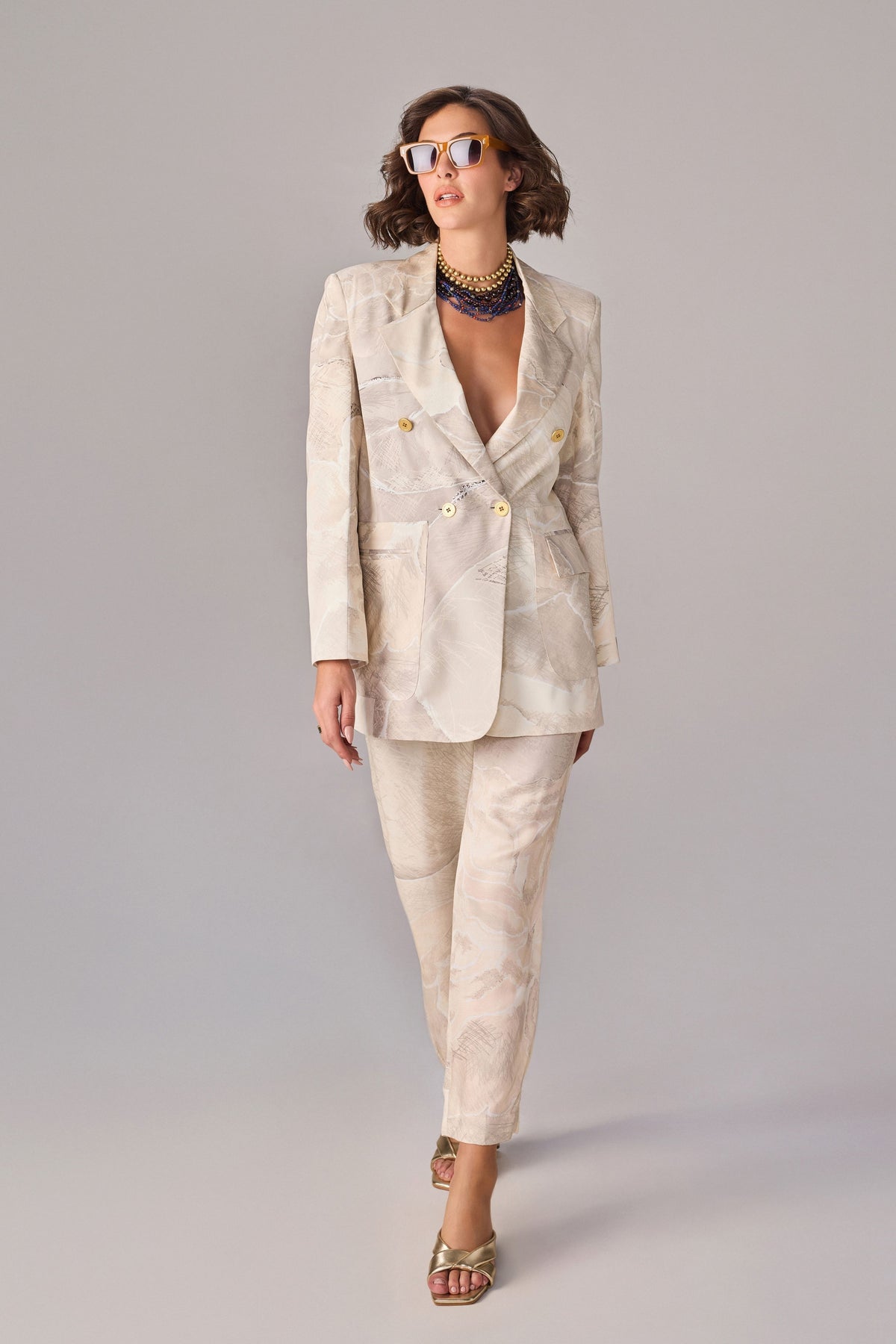 Dull Scratch Flower Ezra Blazer