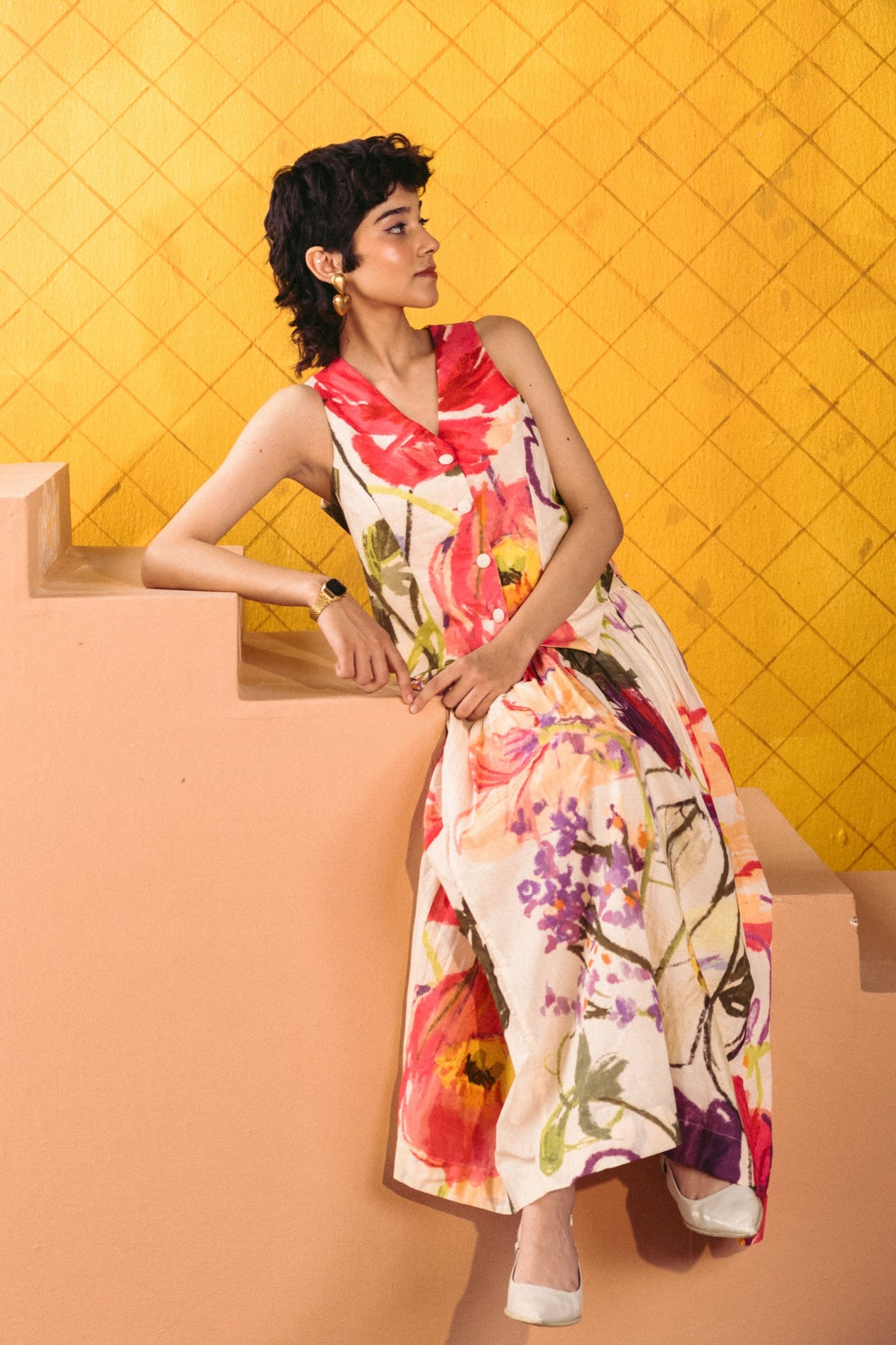 Dolly White Waistcoat &amp; Skirt Set