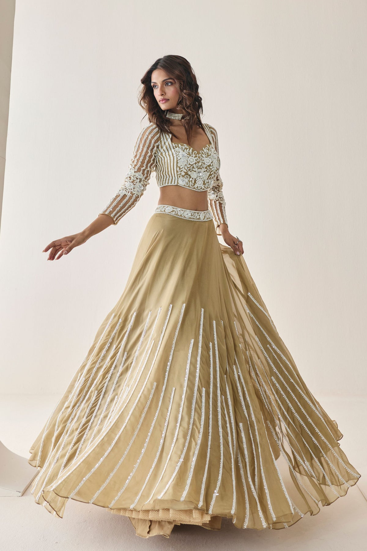 Sage Lehenga Set