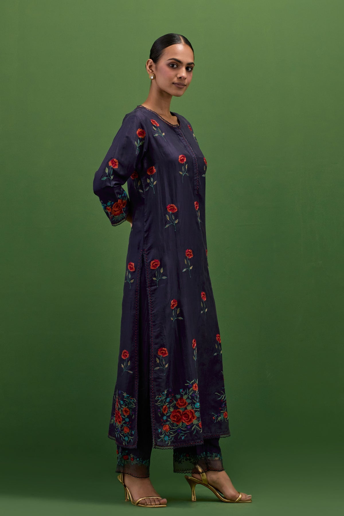 Midnight Blue Straight Kurta Set