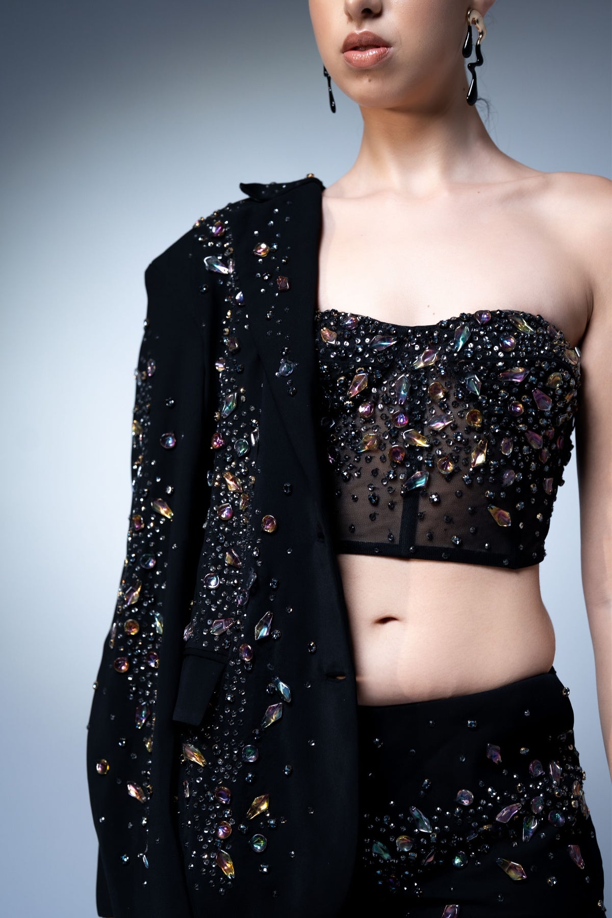 Noir Space Blazer Set