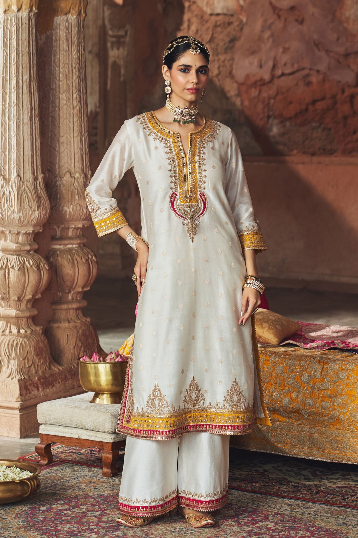 Sumaira Ivory Kurta Set