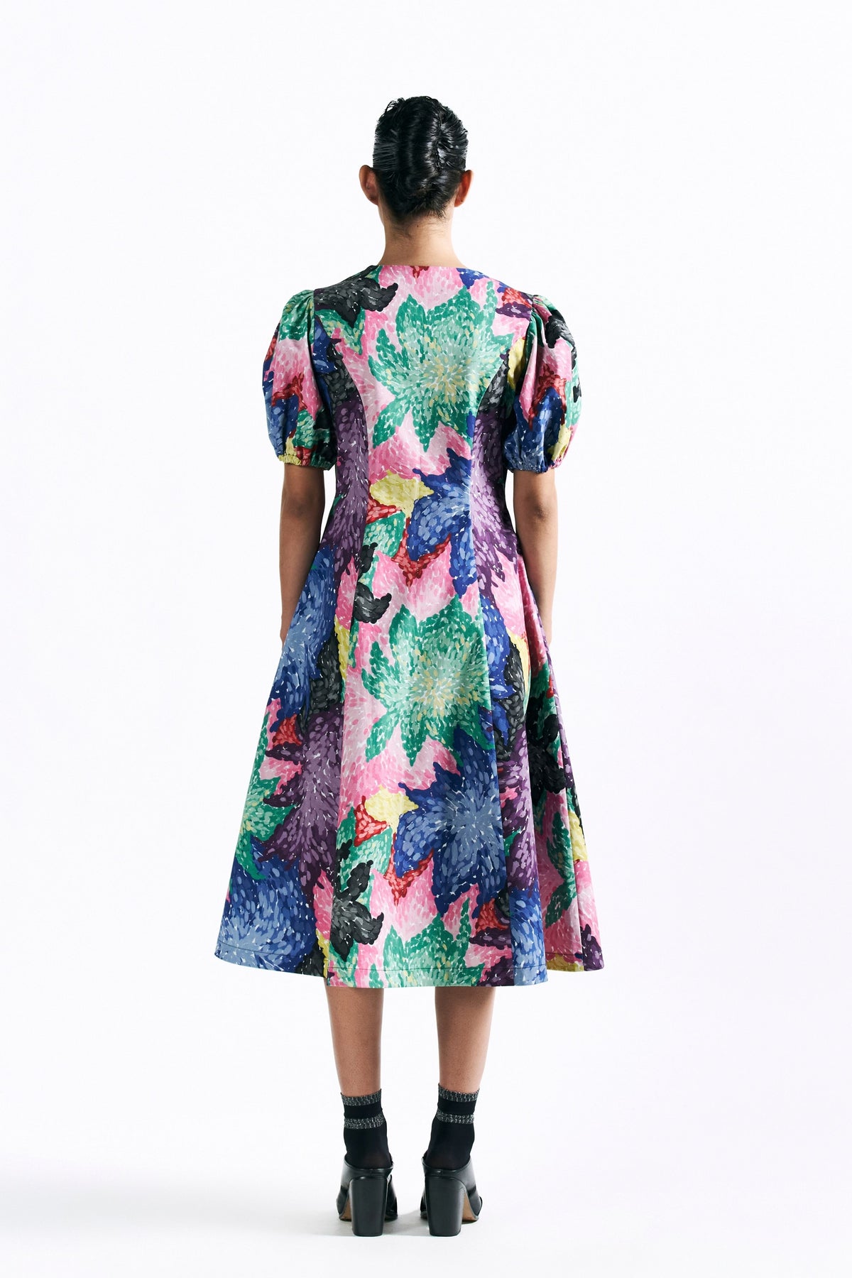 Mosaic Peonies Dress