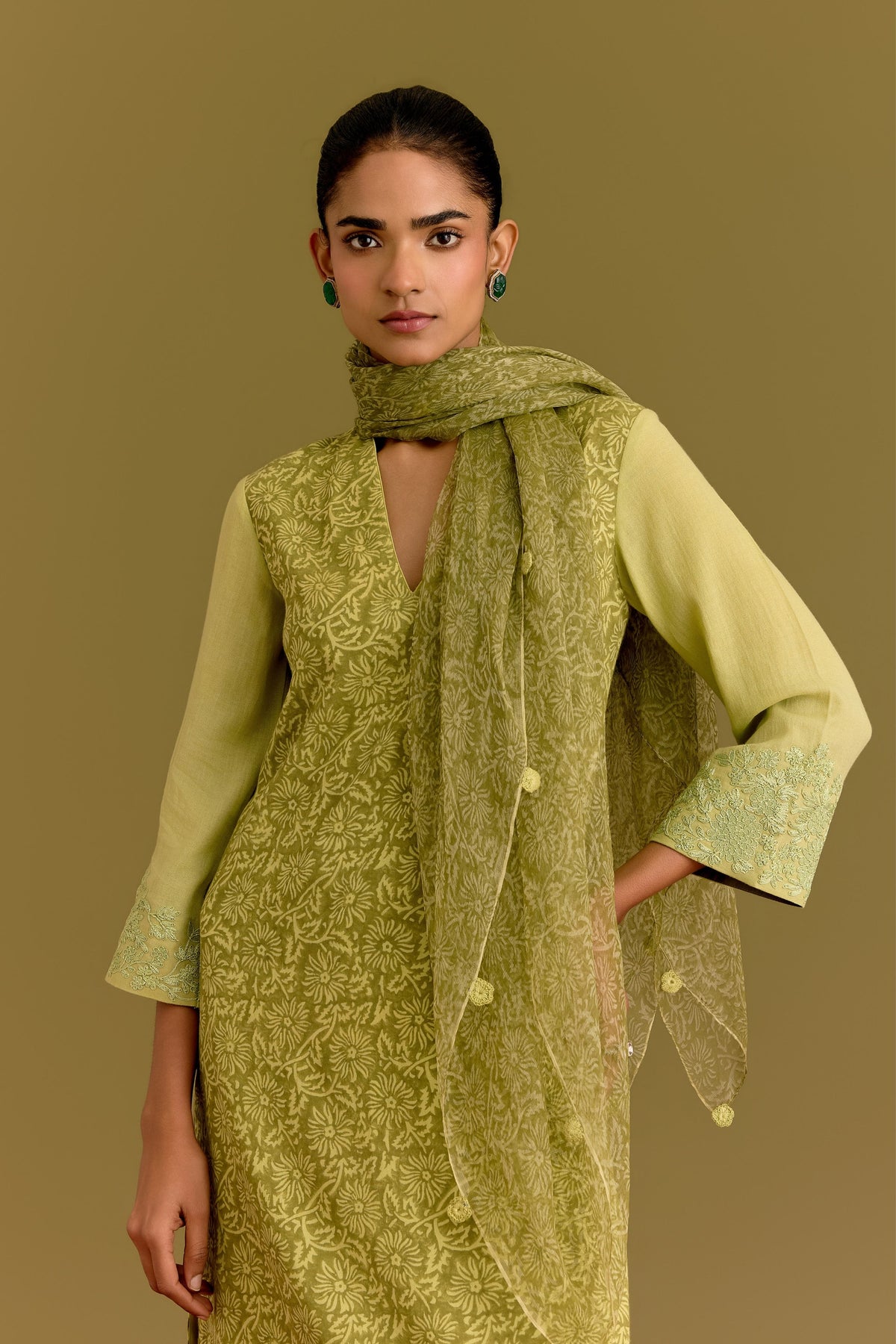 Lime Green Kurta Set