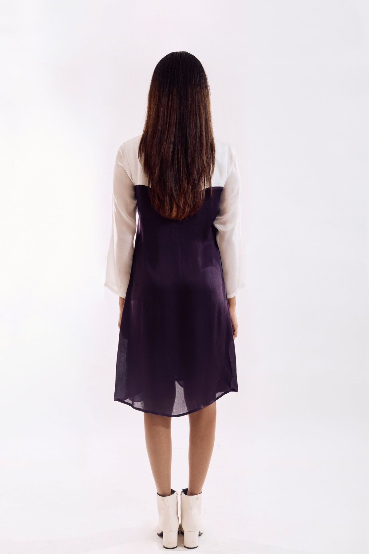 Purple Half Tie Dress