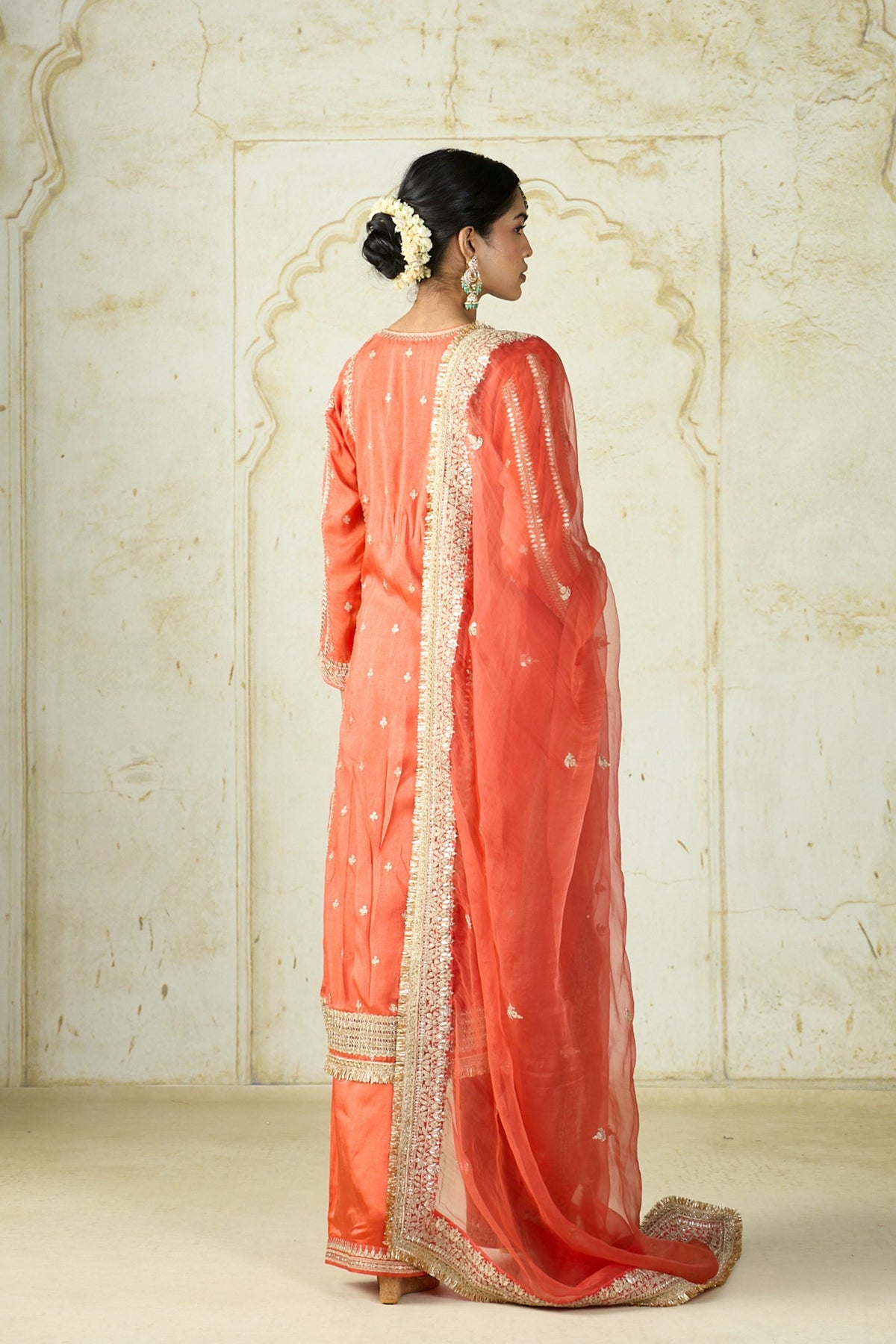 Orange Lakshmi Kurta Set