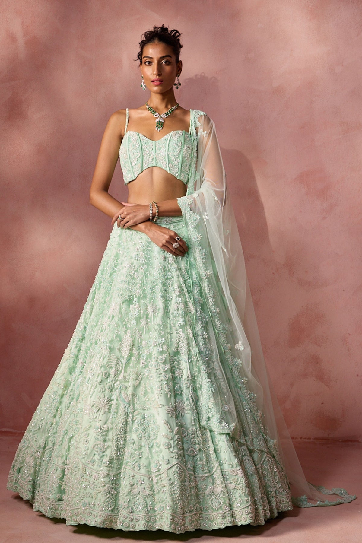 Mint Green Lehenga Set 