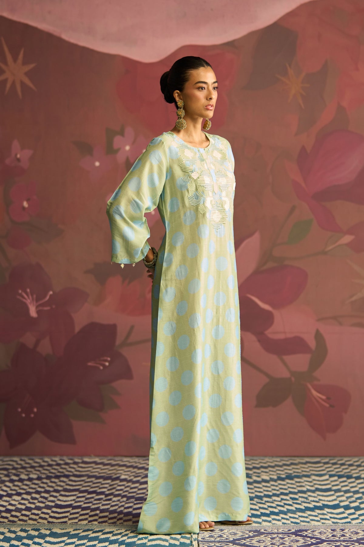 Mint Green Dune Kaftan