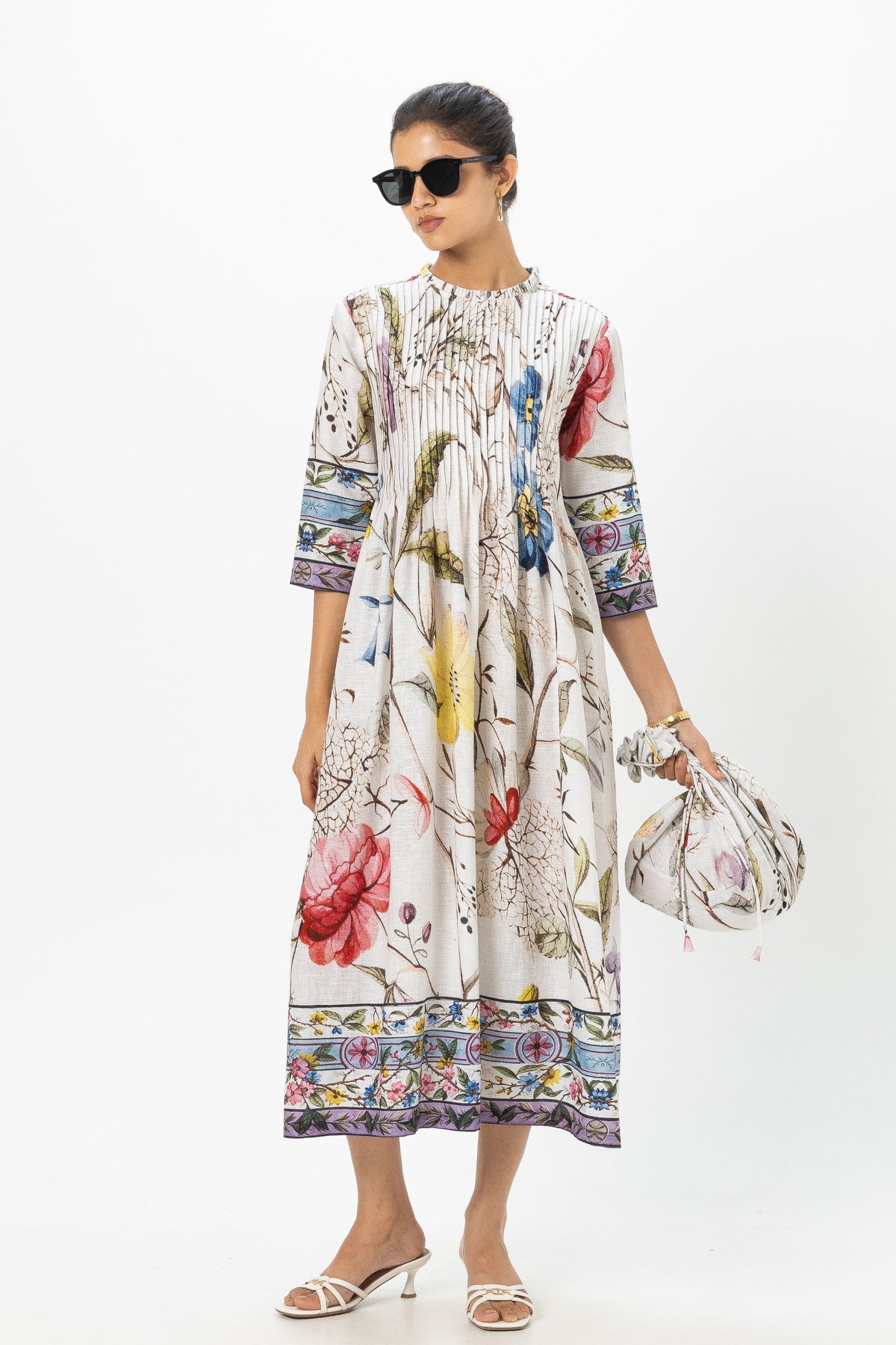 Alicia Pleated Midi Dress