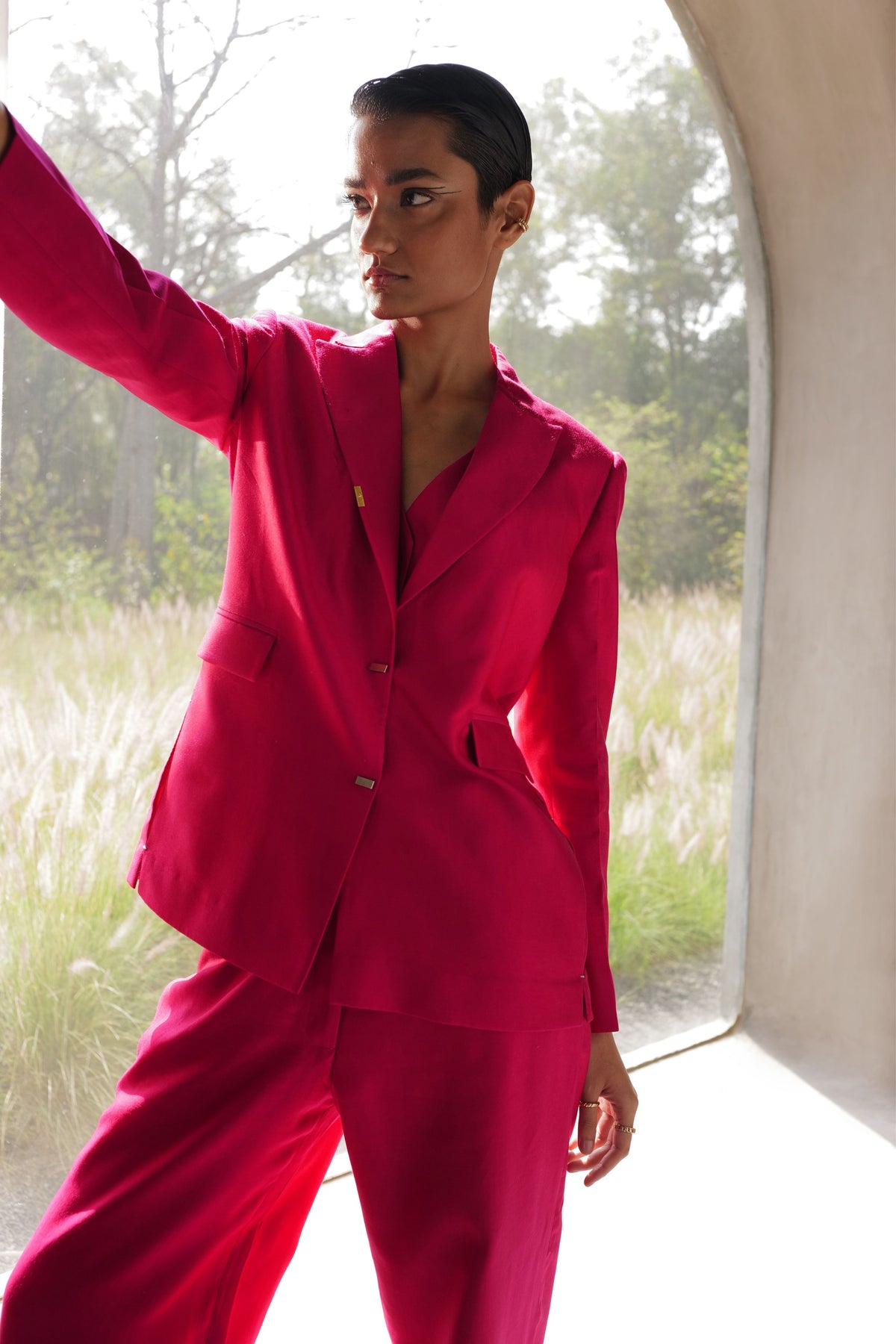 Slightly Pink Three Piece Suit