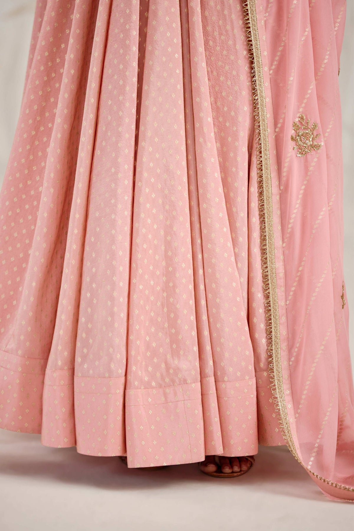 Old Rose Pink Anarkali Set