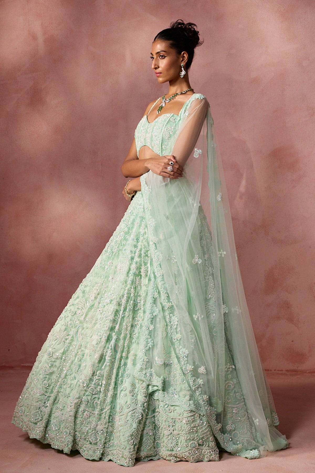 Mint Green Lehenga Set 
