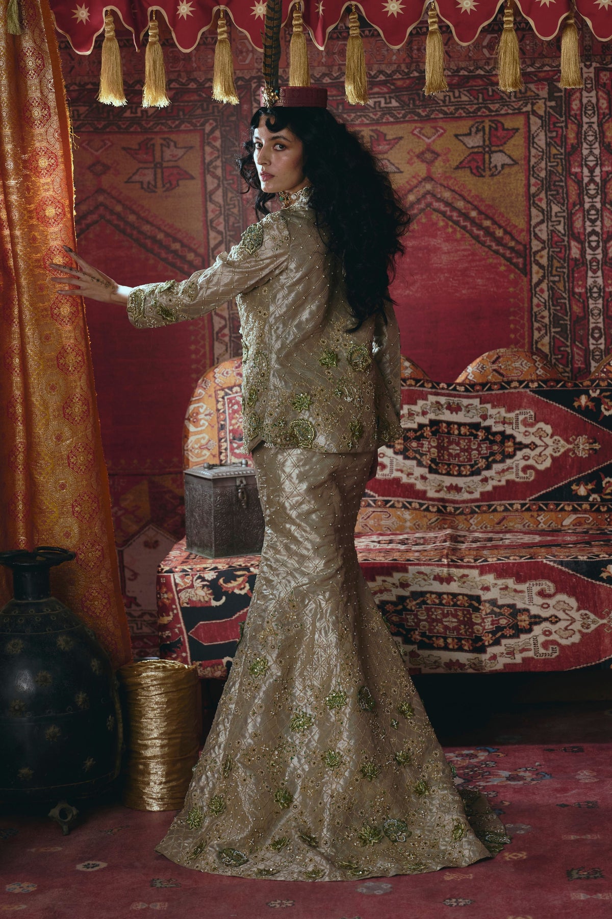 Pearl Gold Skirt Set