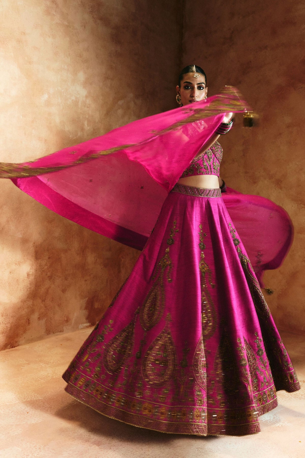 Rani Pink Sindh Lehenga Set