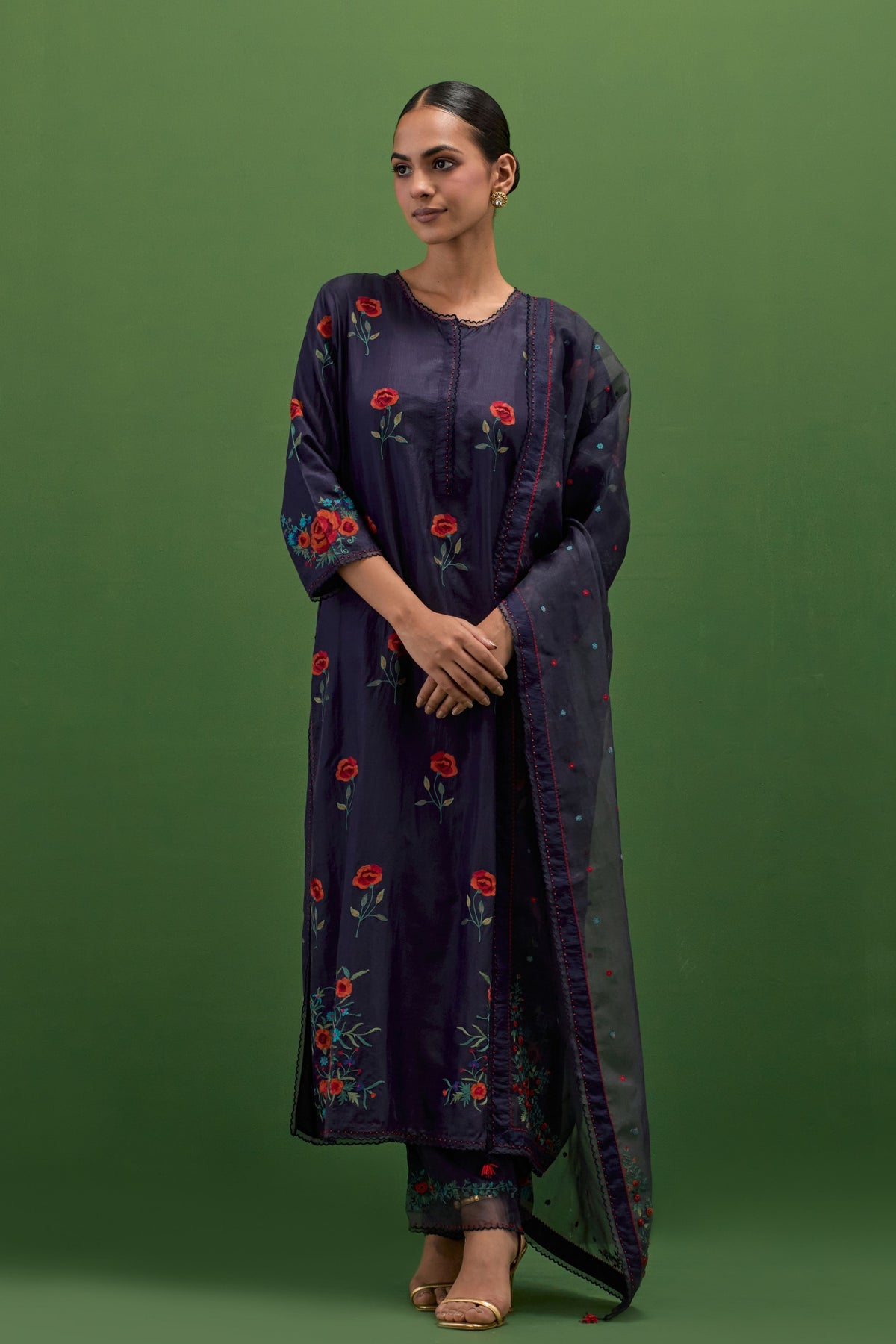Midnight Blue Straight Kurta Set