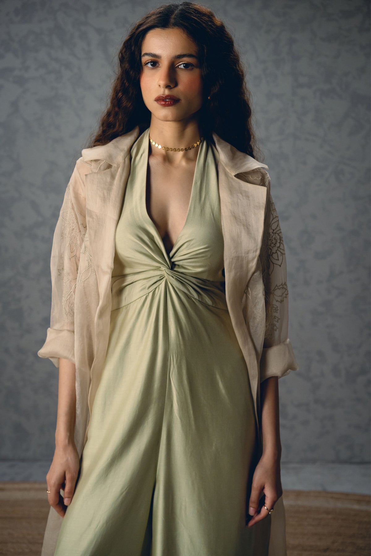 Shinju Jumpsuit Mint Set