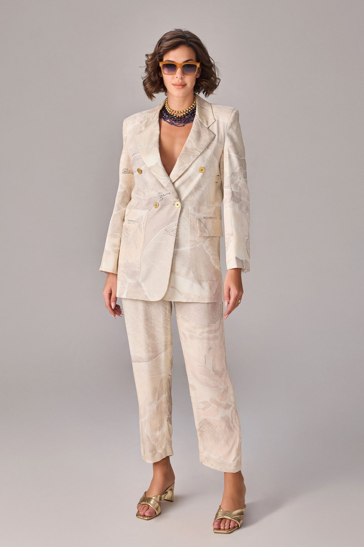 Dull Scratch Flower Ezra Blazer