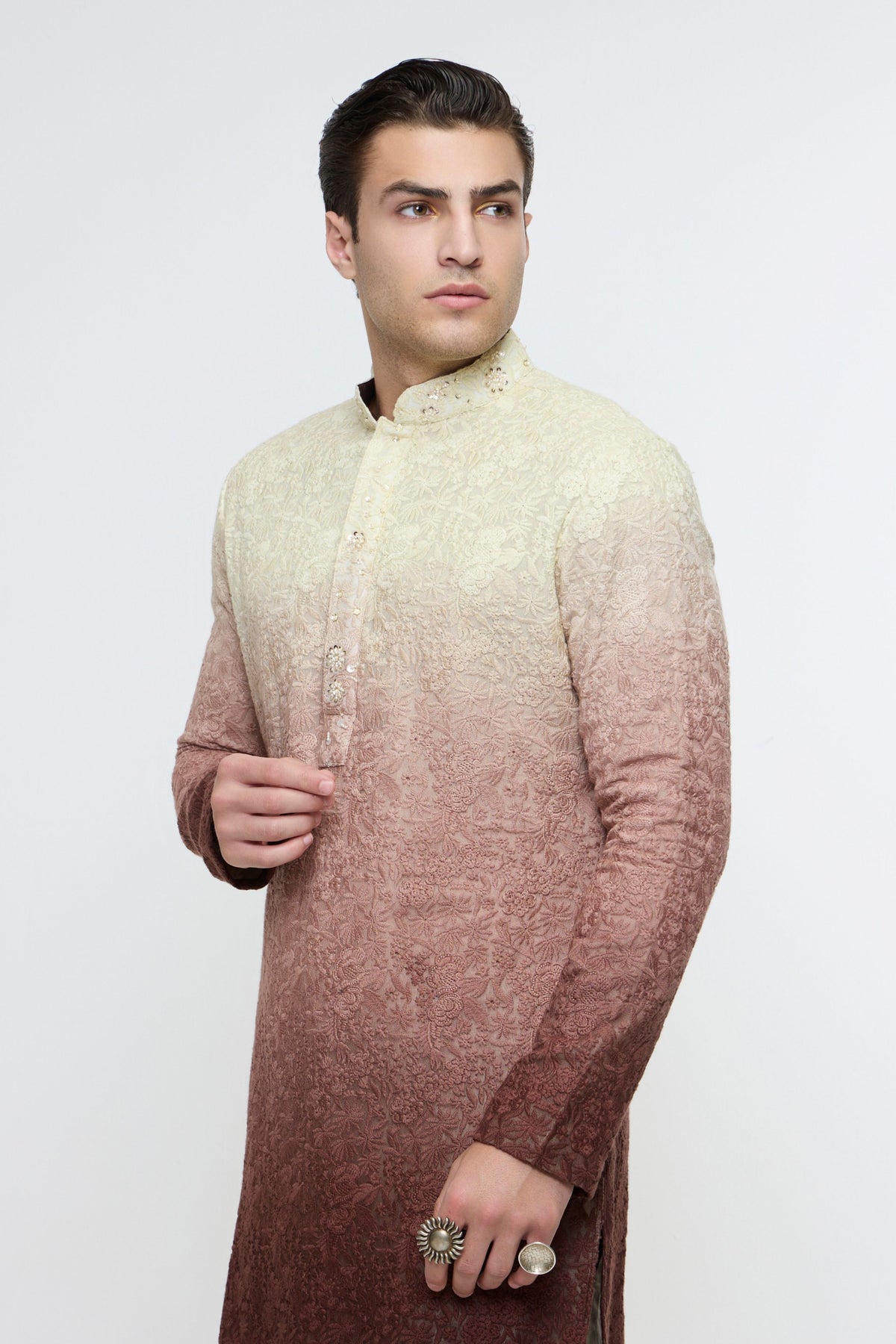 Mocha Elan Kurta Set
