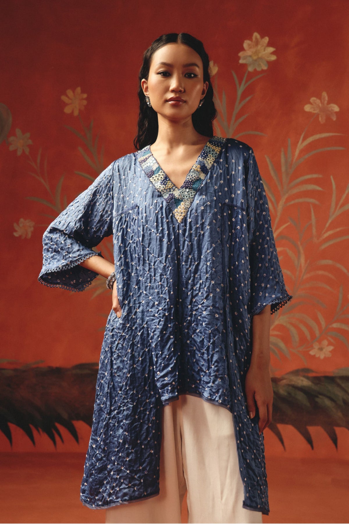 Long V Neck Tunic