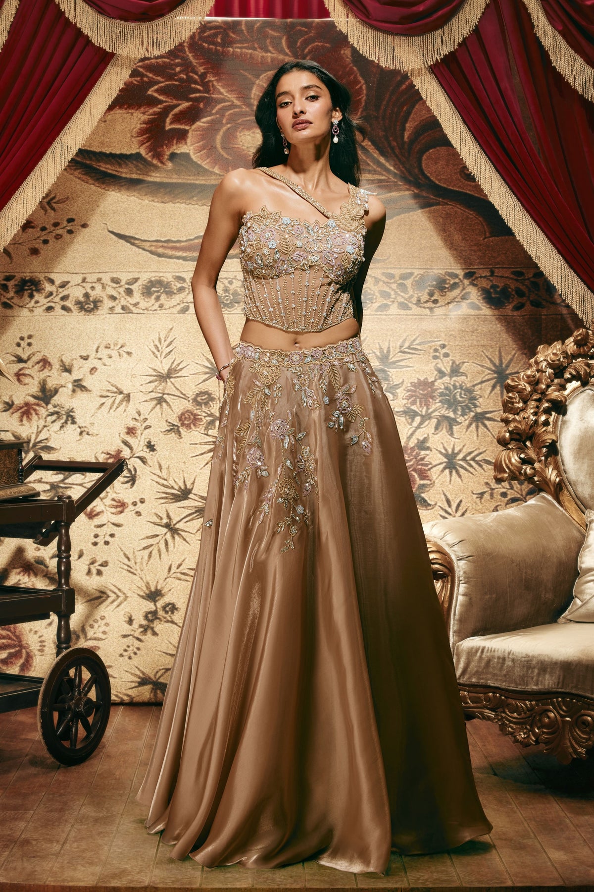 Minerva Gold Lehenga Set