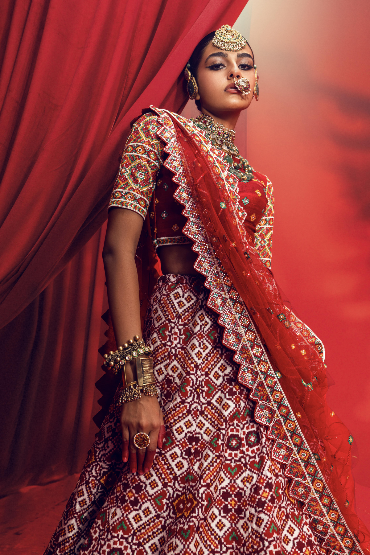 Red Patola Lehnga