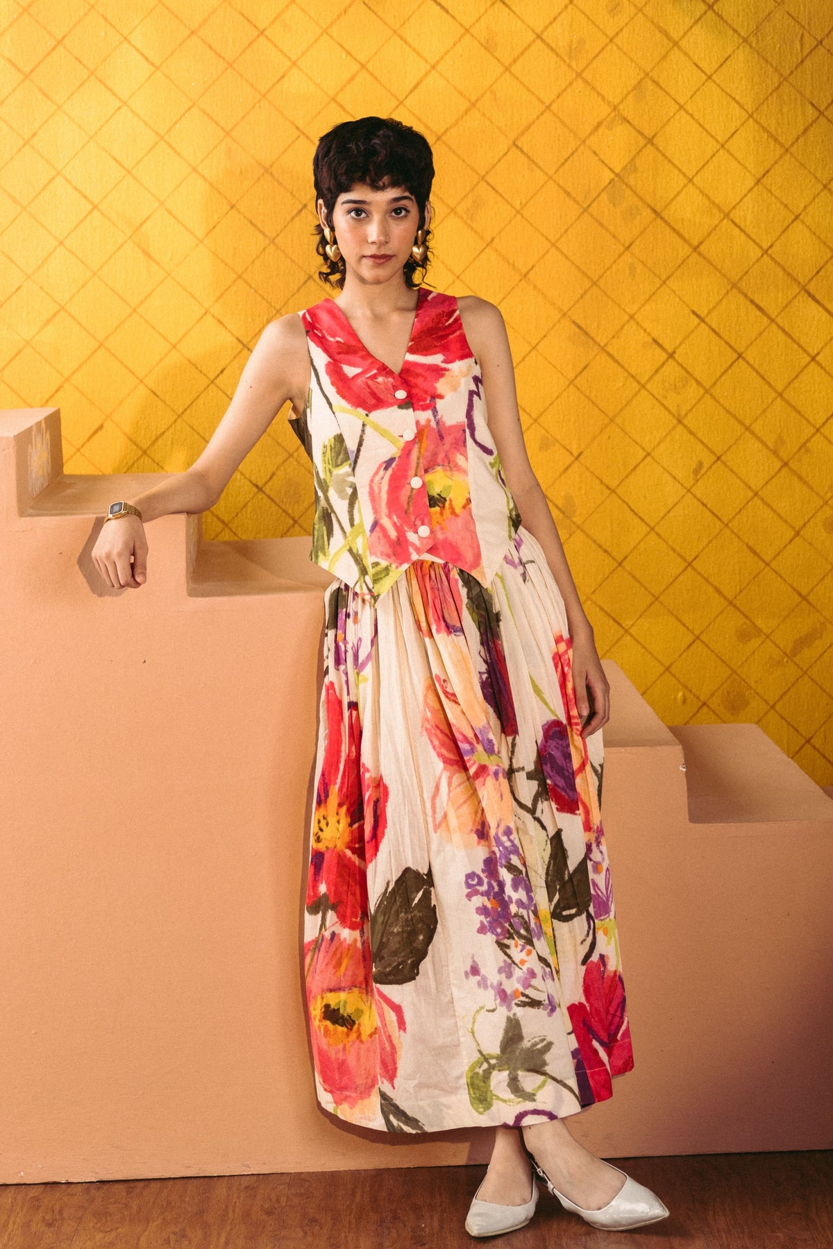 Dolly White Waistcoat &amp; Skirt Set