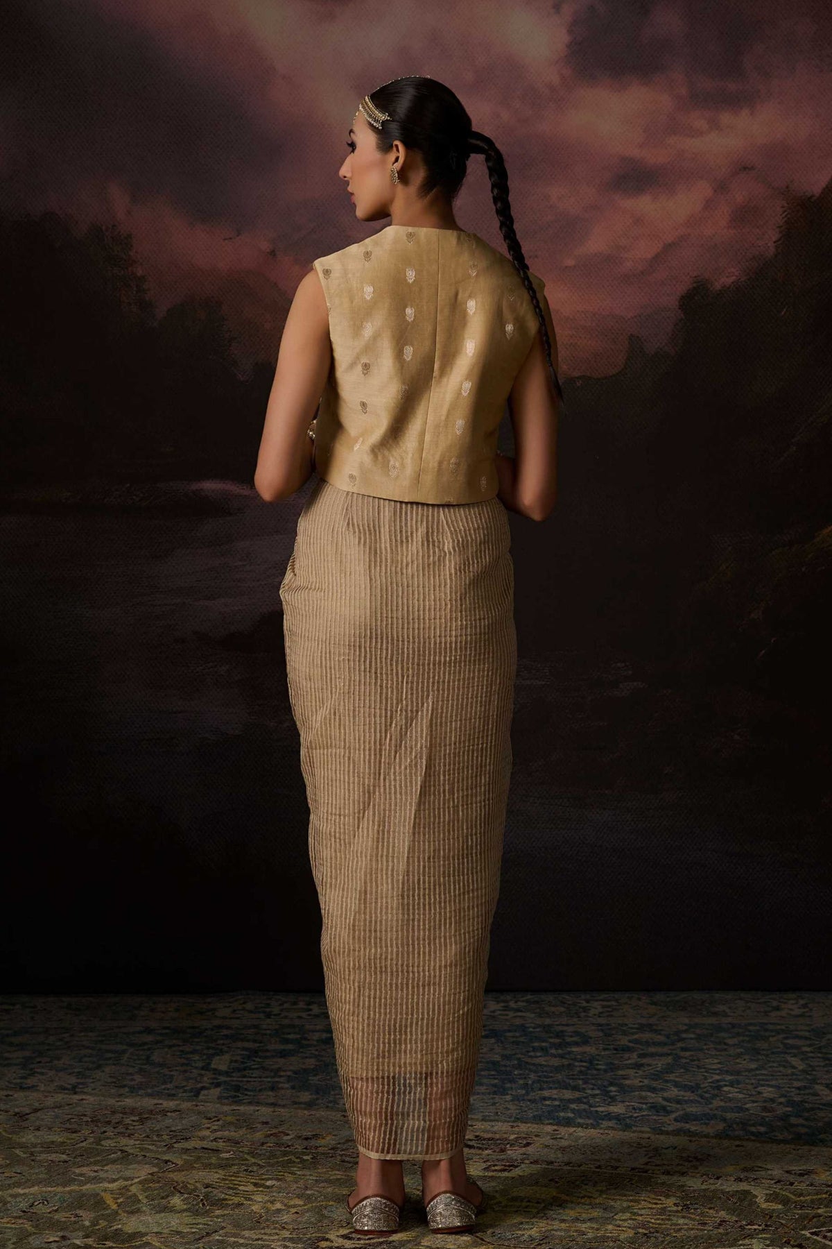 Malik Gilet Nari Skirt