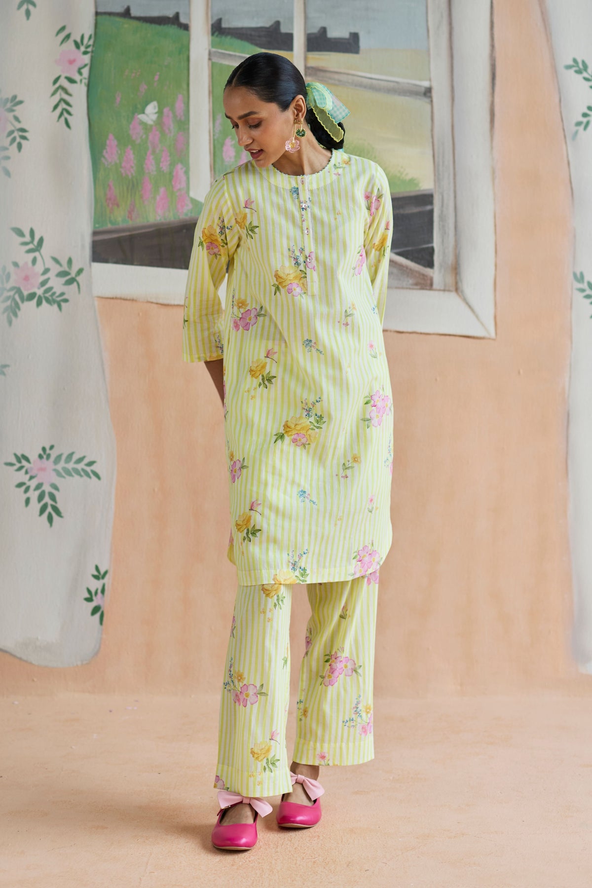 Serene Flora Mid Kurta Set