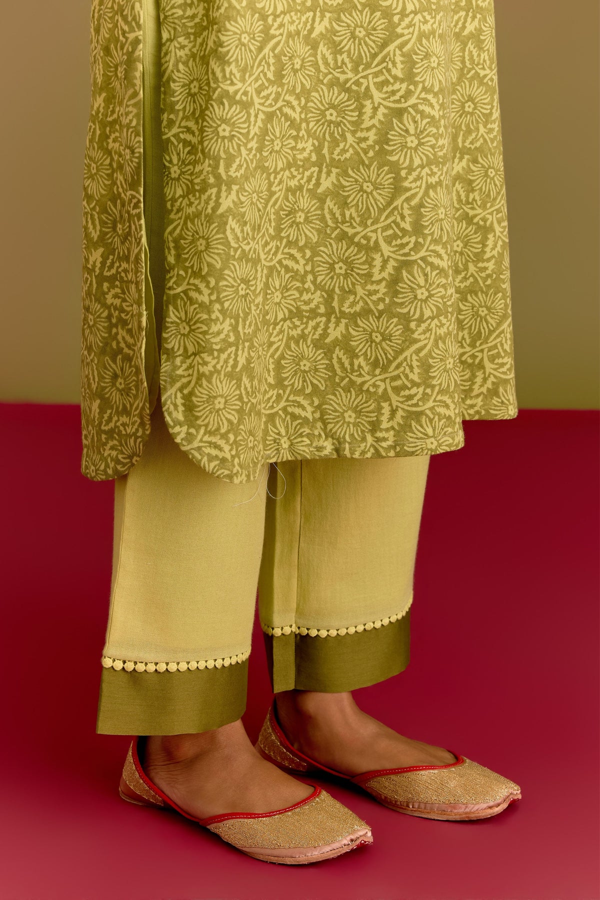 Lime Green Kurta Set