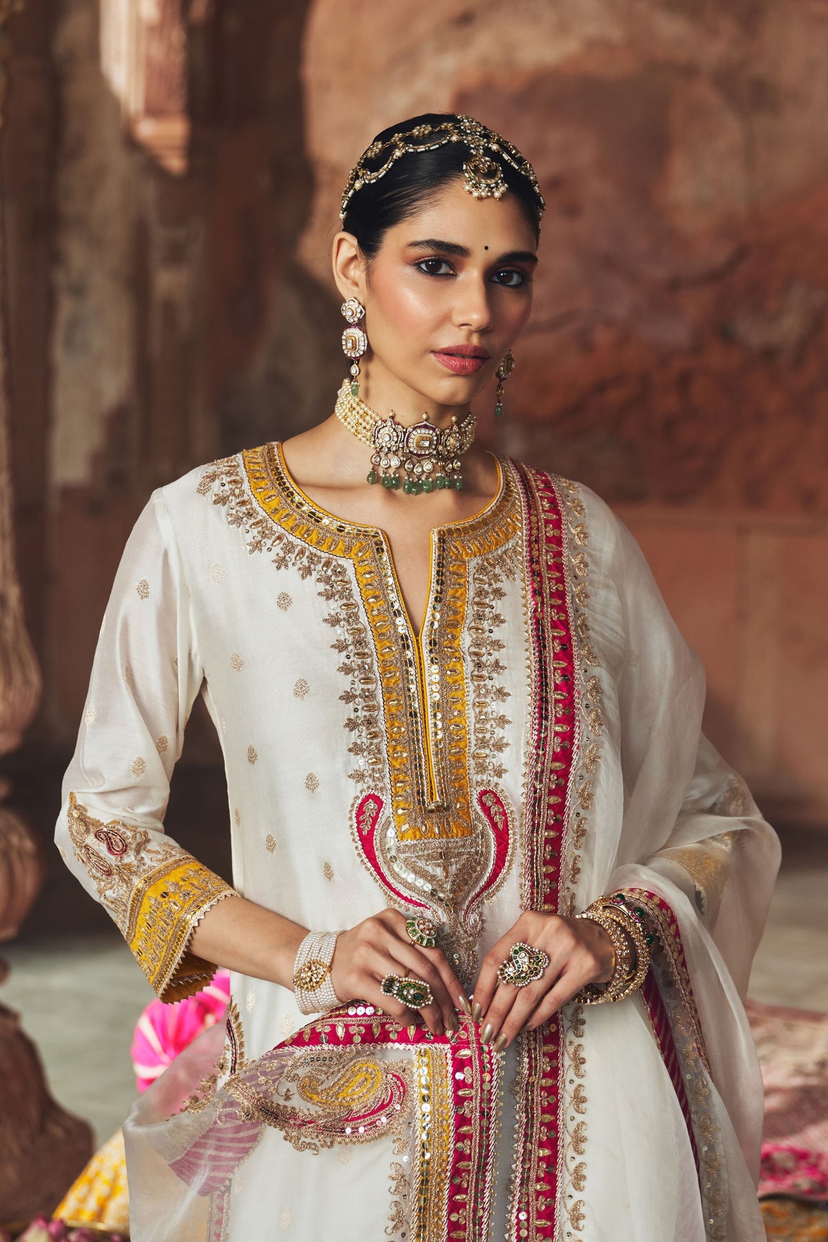 Sumaira Ivory Kurta Set