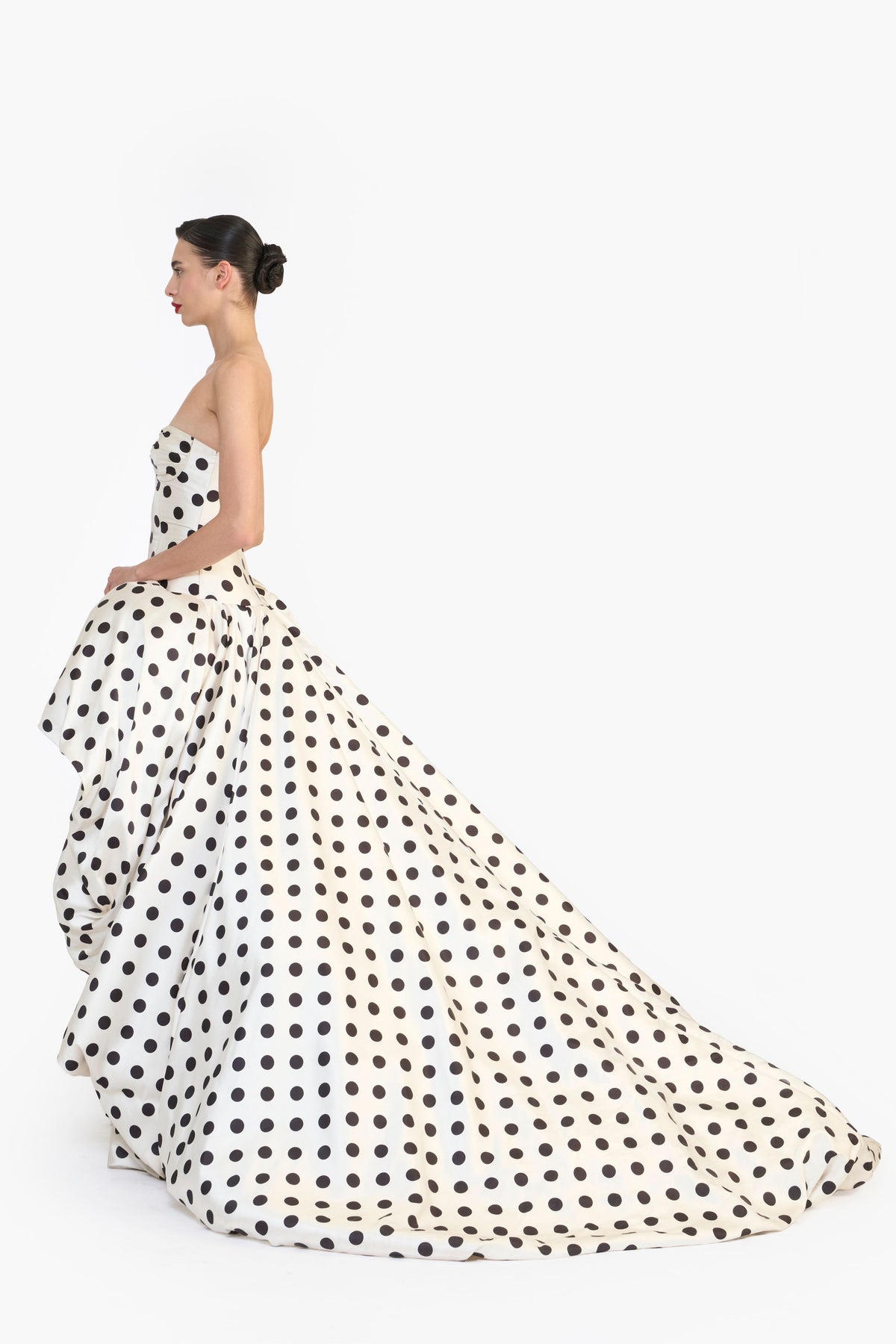 Drop-Waisted High Low Gown