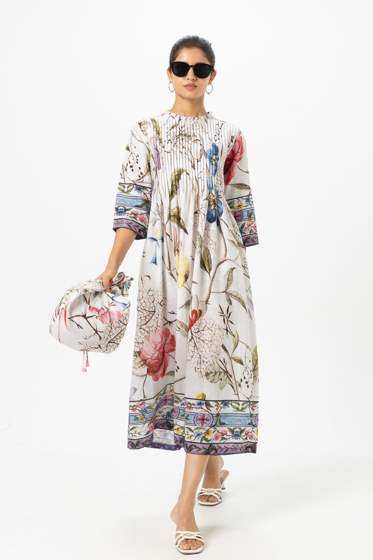 Alicia Pleated Midi Dress