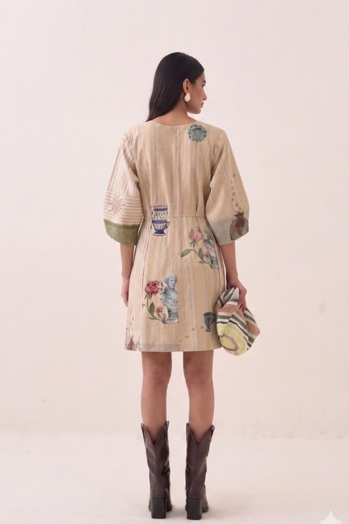 Nakshatra Bubble Sleeve Dress