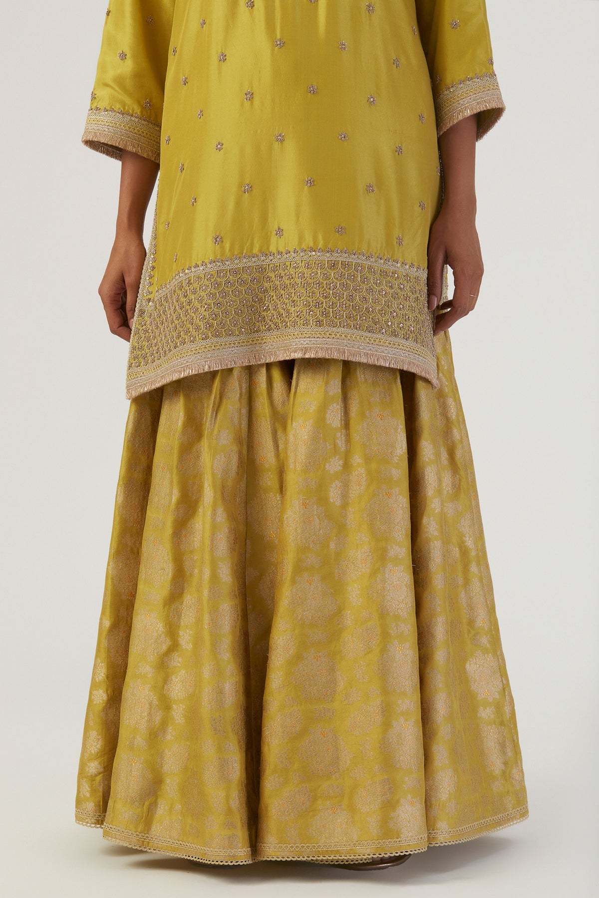Iqra Silk Kurta and Sharara