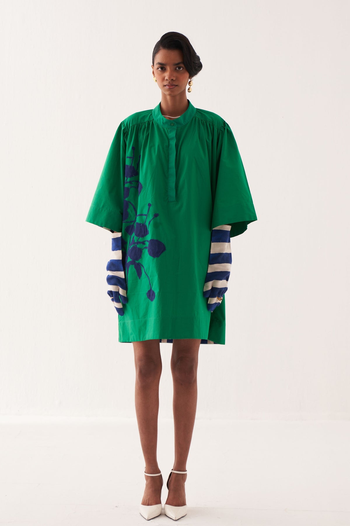 Emerald Applique Dress