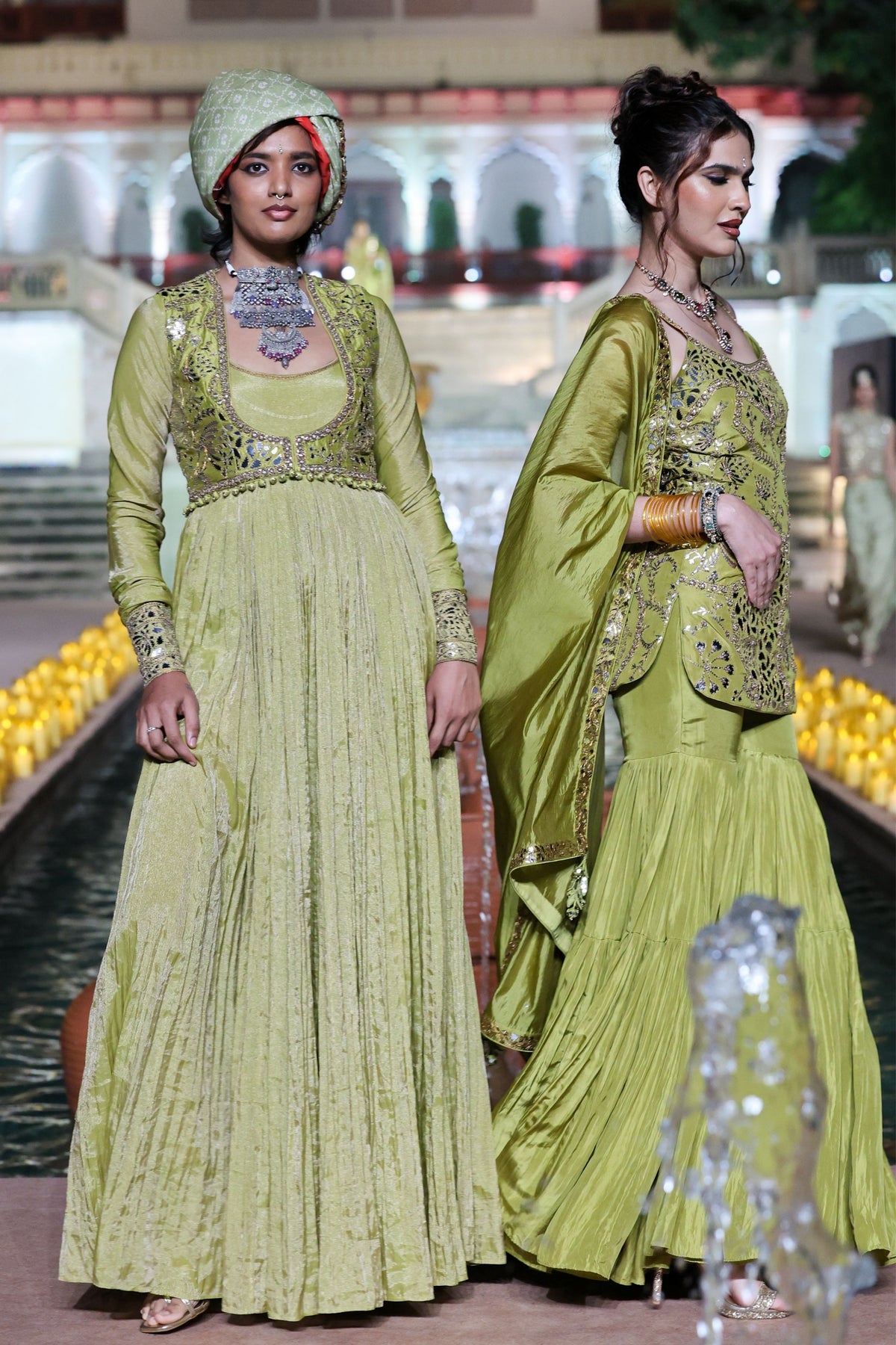 Dry Heena Green Anarkali Set