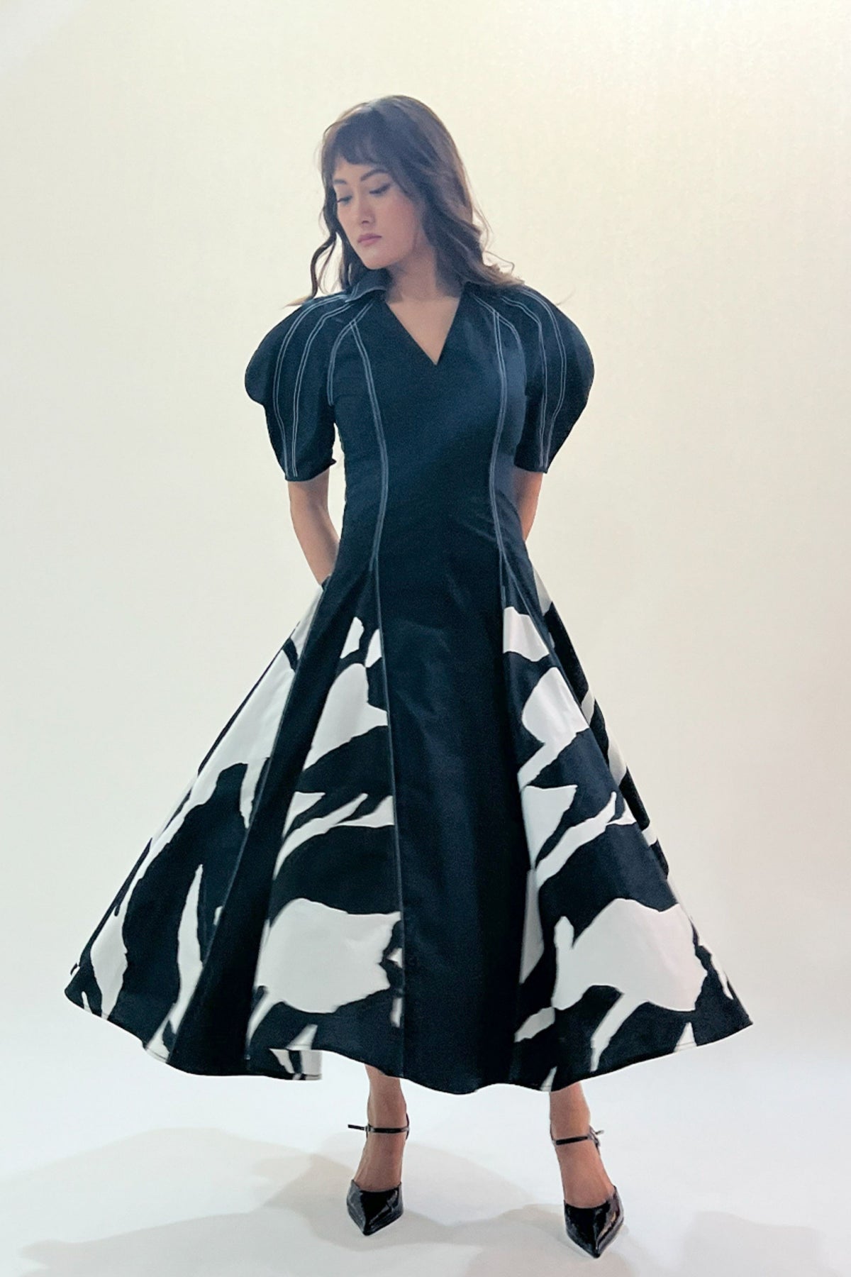 Stream Godet Dress