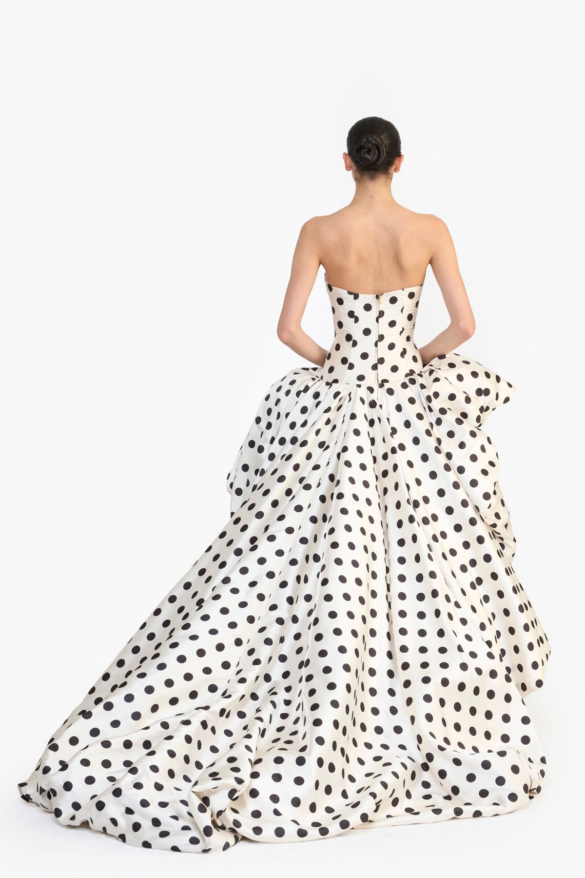 Drop-Waisted High Low Gown